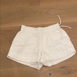 J Crew white linen shorts XS